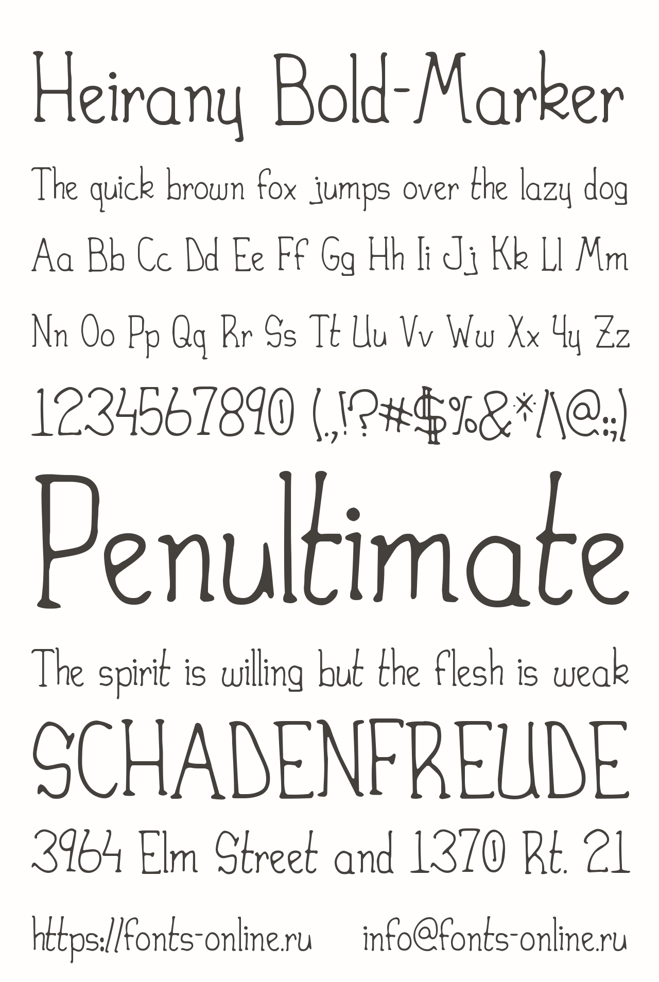 Heirany Bold-Marker Free Font Download